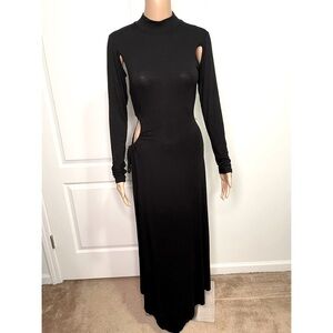 Flowy Midi Dress with Cut-Out Detail